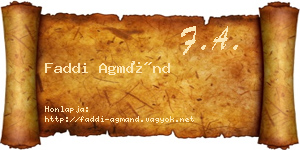 Faddi Agmánd névjegykártya
