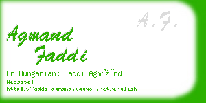 agmand faddi business card